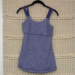 Lululemon Athletica Purple Workout Tank Top with Built-In Bra